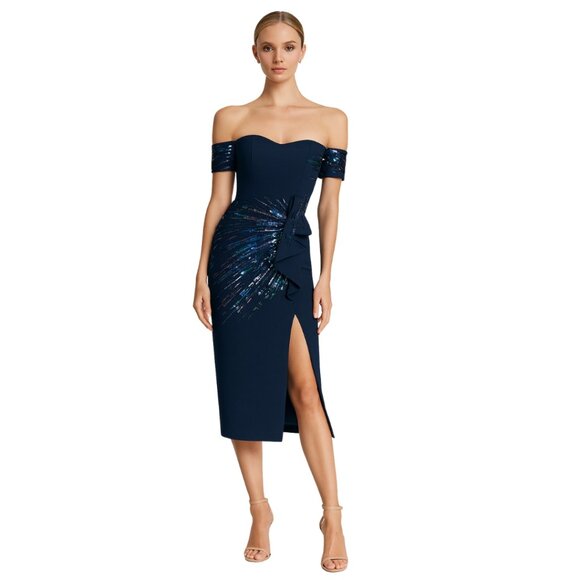 Dress the Population Alani Sheath Dress XS Blue - Picture 1 of 9